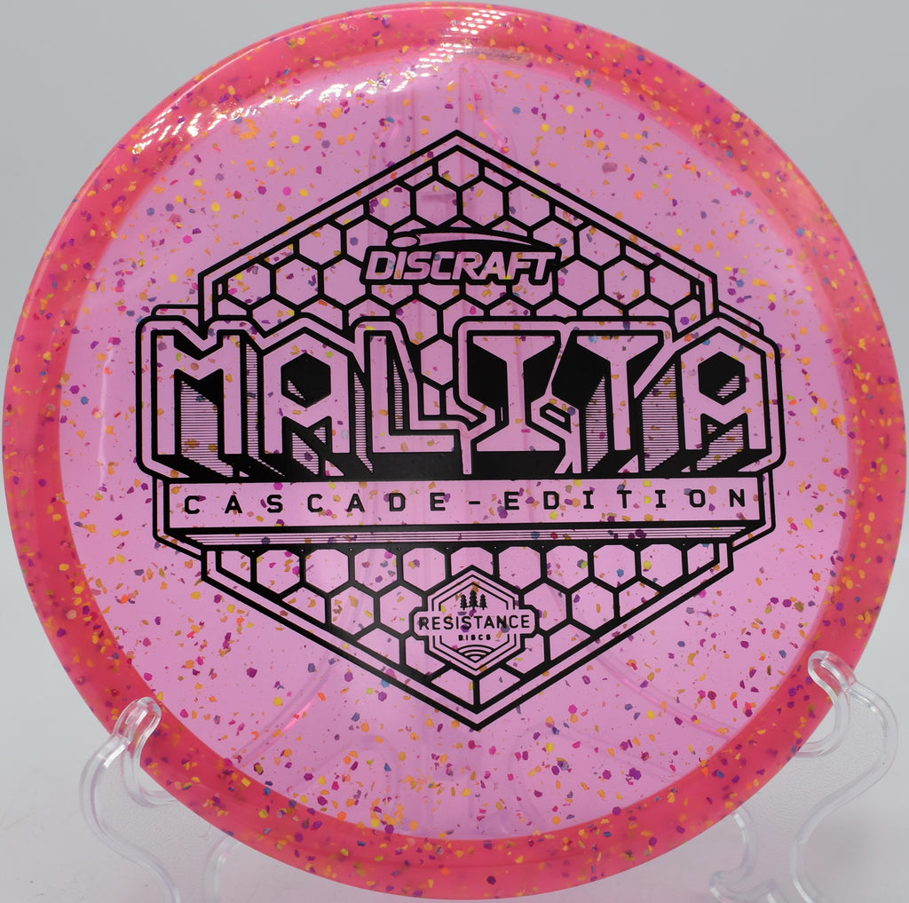 Z Confetti Malita disc golf midrange flying straight through wooded fairway at Idlewild Disc Golf Course, Burlington, Kentucky