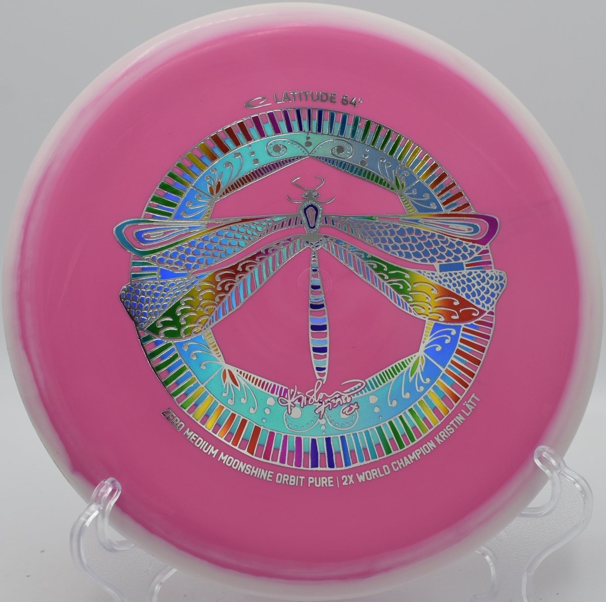 Latitude 64 Orbit Pure glow putter on approach at The Canyons Disc Golf Course in Lockport, Illinois scenic cliffs