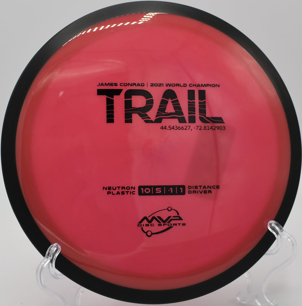 Neutron Trail riding a hyzer line at Sandhill Park Disc Golf Course in Campbellsville, Kentucky.

