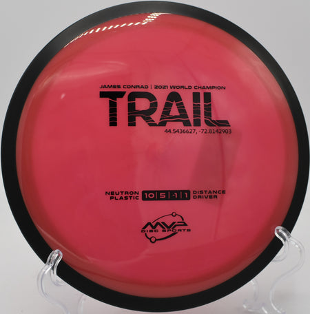 Neutron Trail riding a hyzer line at Sandhill Park Disc Golf Course in Campbellsville, Kentucky.

