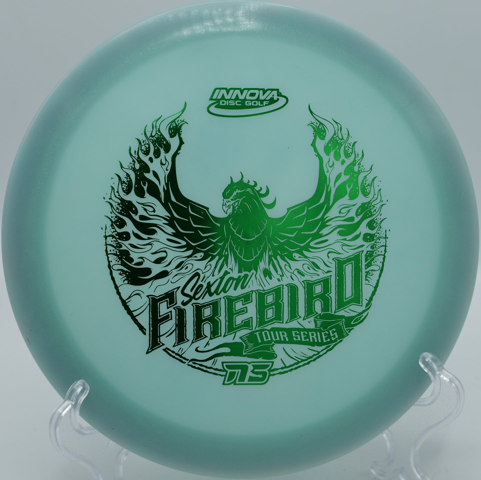 "Sexton Glow Firebird Disc Golf Disc with Superior Glow Plastic"
