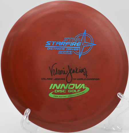 Star Starfire ripping down a windy fairway at Valley View Park Disc Golf Course in Middleton, Wisconsin.

