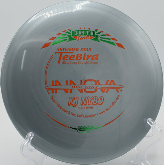 Controlled placement shot with a Shimmer Star TeeBird at Greenway Park Disc Golf Course in Beaverton, Oregon.


