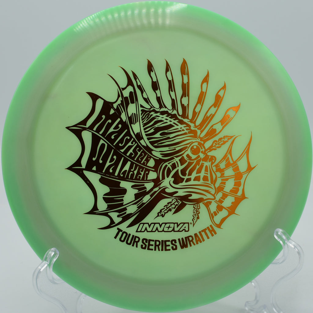 Full flex line with a Star Wraith at Red Arrow Park Disc Golf Course in Marinette, Wisconsin.


