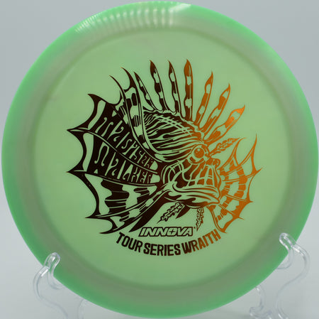 Full flex line with a Star Wraith at Red Arrow Park Disc Golf Course in Marinette, Wisconsin.

