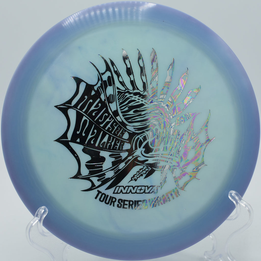 Star Wraith bombing over an open fairway at McCulloch Park Disc Golf Course in Muncie, Indiana.

