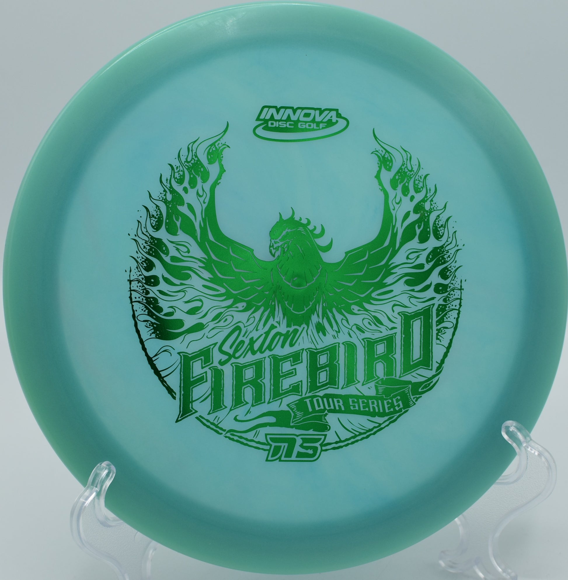 "Glow-in-the-Dark Sexton Firebird for Disc Golf in Raleigh, NC"
