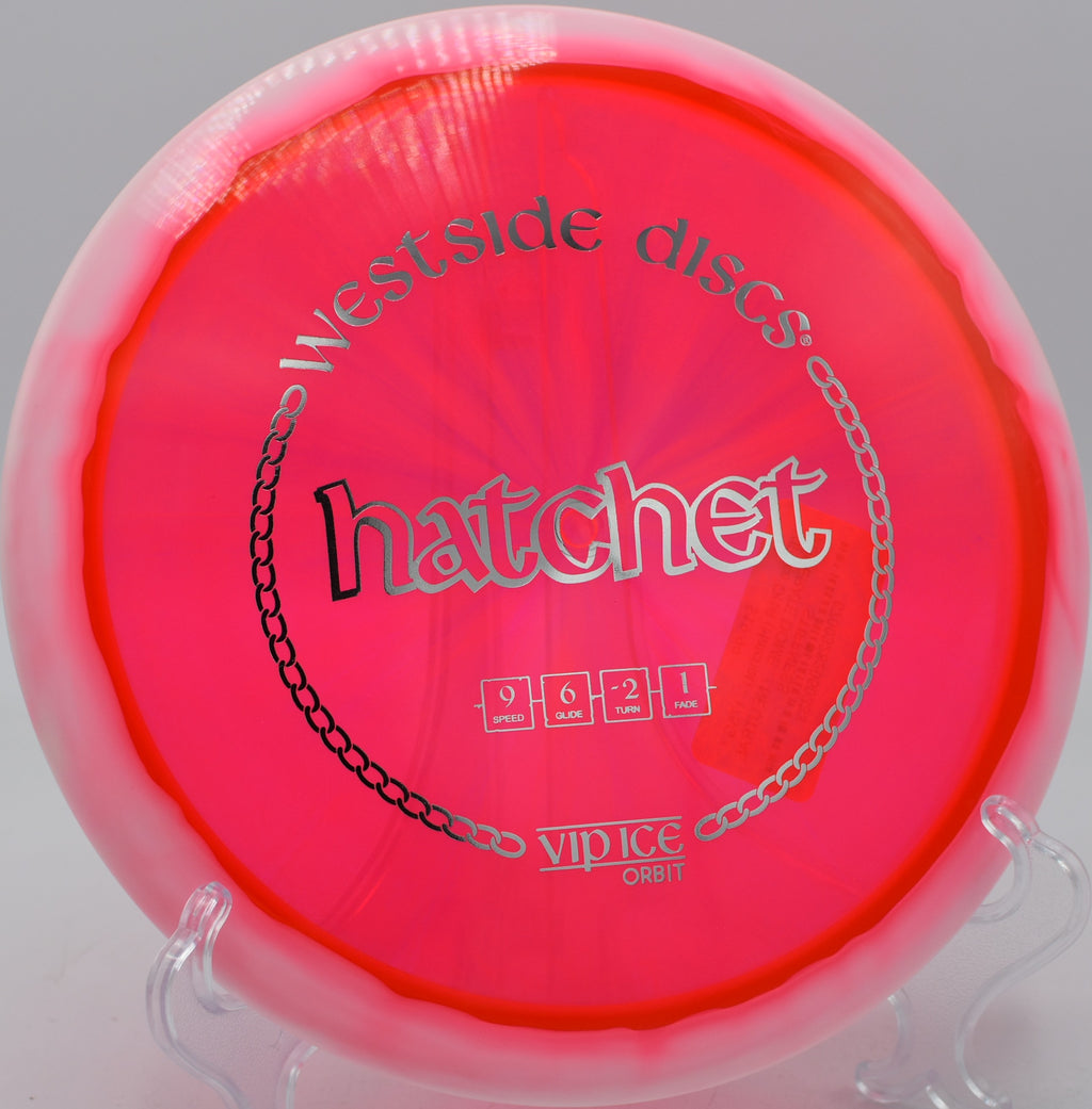 VIP Ice Orbit Hatchet caught in motion on a downhill glide at Mount Airy Forest in Cincinnati, Ohio.

