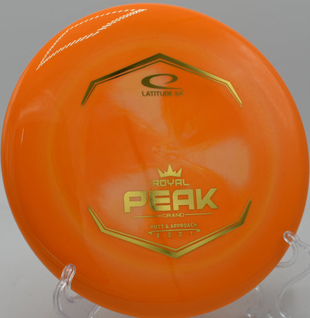 Latitude 64 Grand Peak held for a push putt at Glen Helen DGC in San Bernardino, California.

