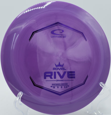 Close-up of the Grand Rive rim and stamp before launch at Water Works Park in Kansas City, Missouri.

