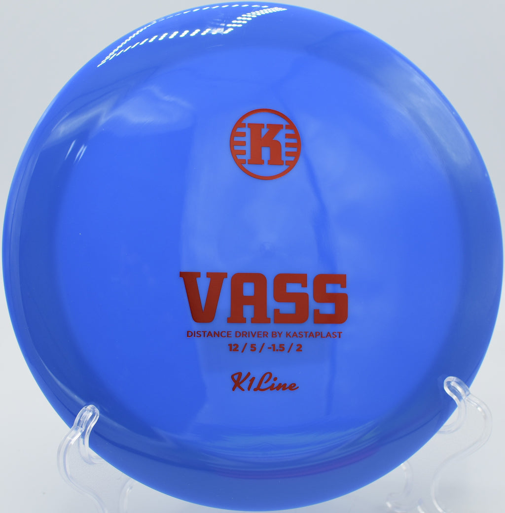 K1 Vass slicing down an open fairway at Victor Ashe Park Disc Golf Course in Knoxville, Tennessee.

