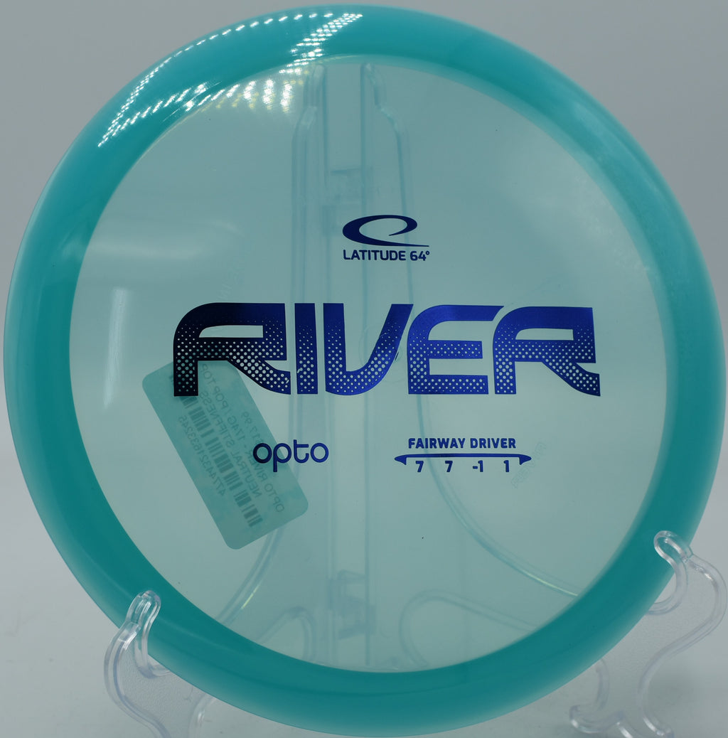 Latitude 64 Opto River used for a hyzer flip at Orangevale DGC in California.

