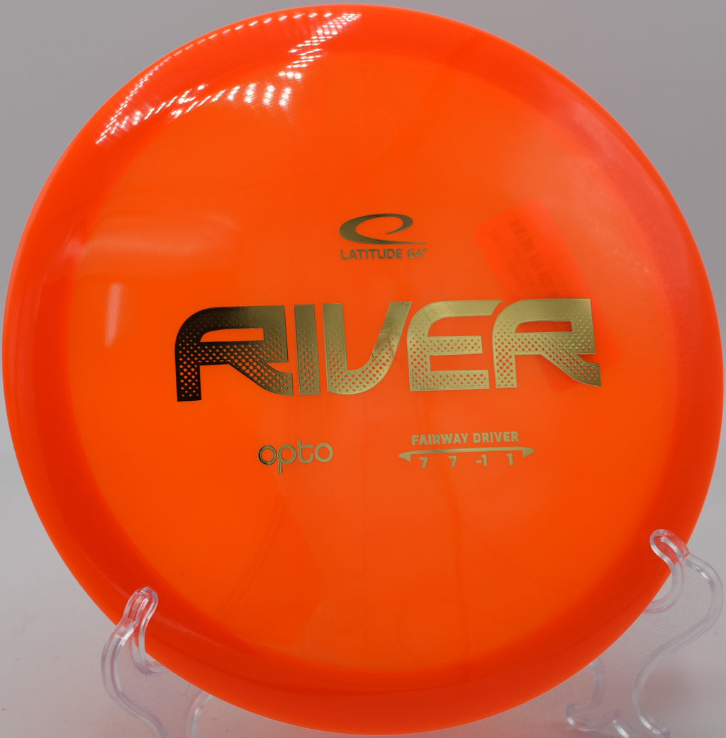 Latitude 64 Opto River held on the tee pad at Bear Mountain DGC in New York.

