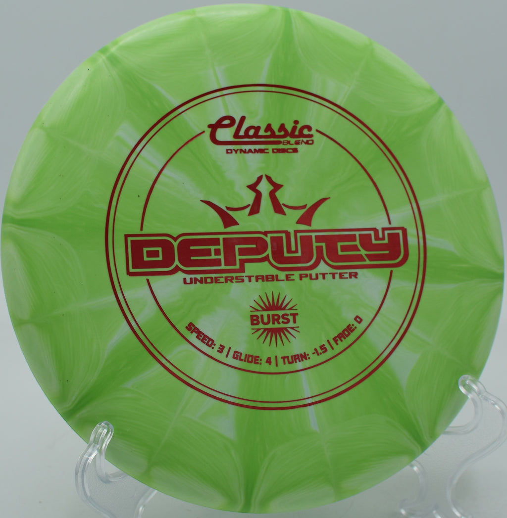 Classic Blend Burst Deputy flying dead straight through a wooded fairway at Blue Ribbon Pines in East Bethel, Minnesota.

