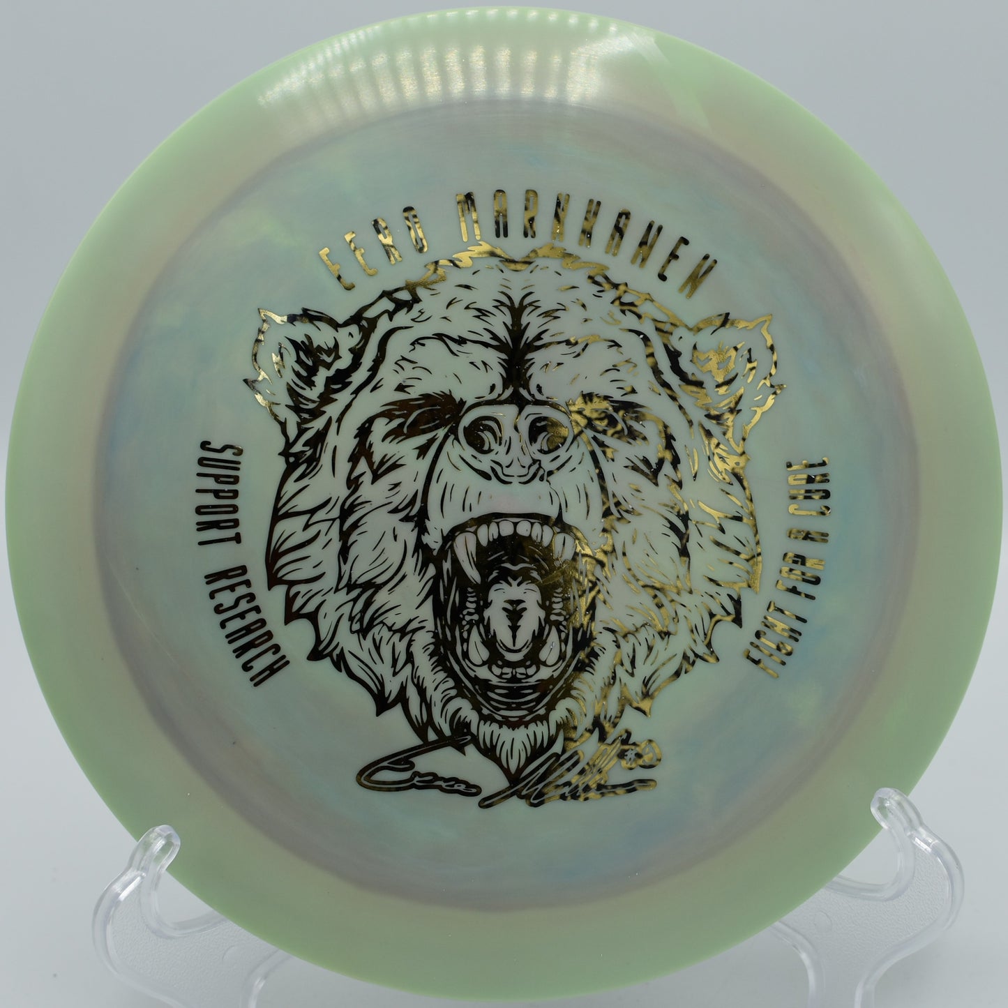 "Exclusive Eero Markkanen Swirly Star Destroyer disc at Flexline Discs in Lakewood, Washington."
