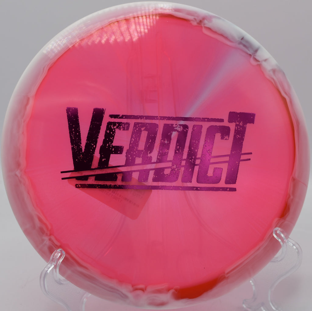 Lucid Ice Orbit Verdict carving through the woods at Brengle Terrace Disc Golf Course in Vista, California.

