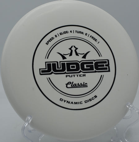 Dynamic Discs Classic Judge mid-approach at Sunset Hills Disc Golf Course in Pekin, Illinois.

