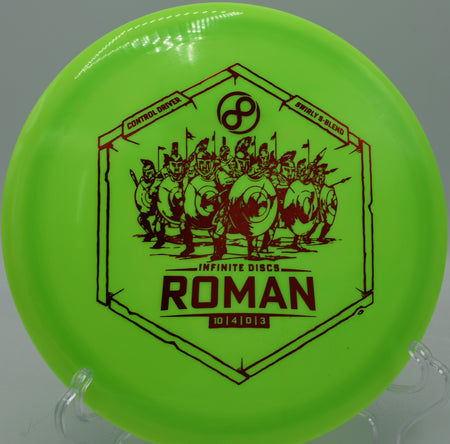 Swirly S-Blend Roman tracking stable before crashing toward the pin at Eagle Island DGC in Eagle, Idaho.

