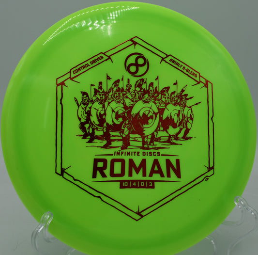 Swirly S-Blend Roman tracking stable before crashing toward the pin at Eagle Island DGC in Eagle, Idaho.

