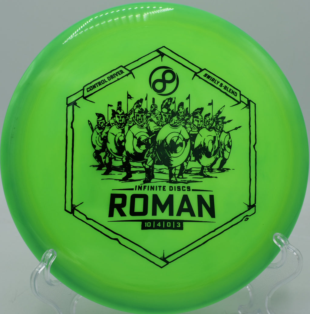 Swirly S-Blend Roman ripping through headwinds with controlled fade at Harmon Hills in Fall Branch, Tennessee.

