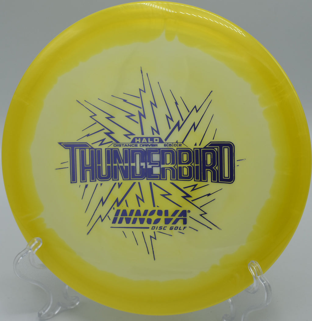 Halo Thunderbird carving low hyzers on tight lines at Iron Hill DGC in Newark, Delaware.


