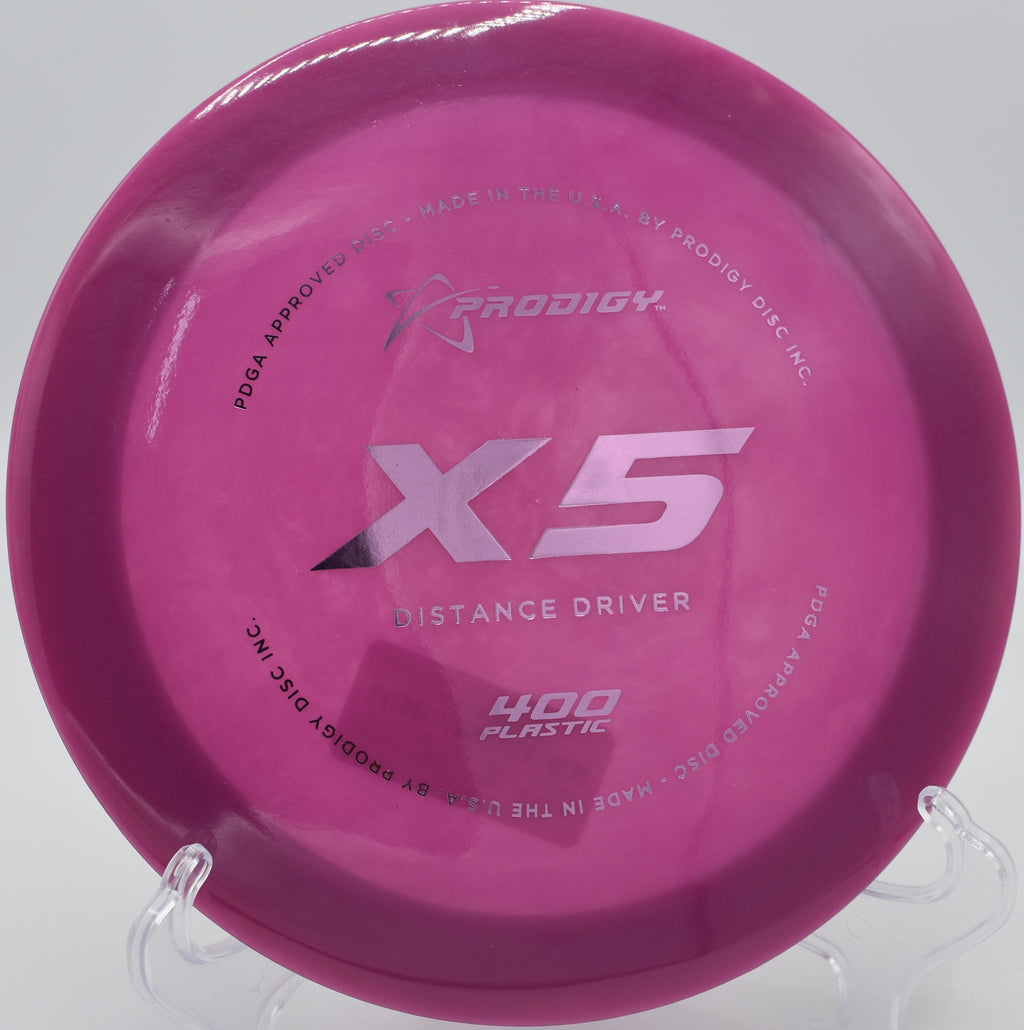 "At Flightline Disc Golf in Bend, OR, Prodigy X5 delivers a straight, high-speed turnover shot with dependable fade."
