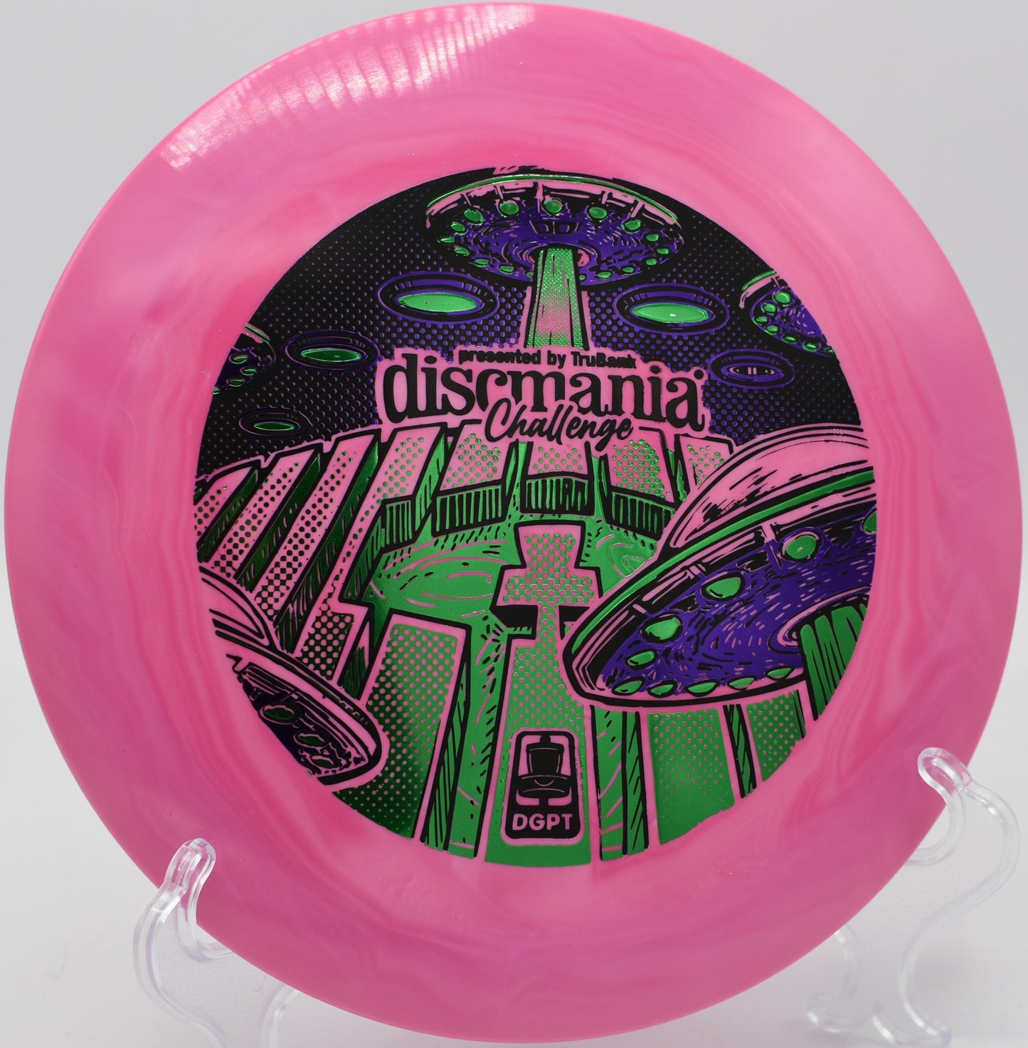 Swirl S-Line DD1 carving a full flex line at Portland Disc Golf Course in Portland, Texas.

