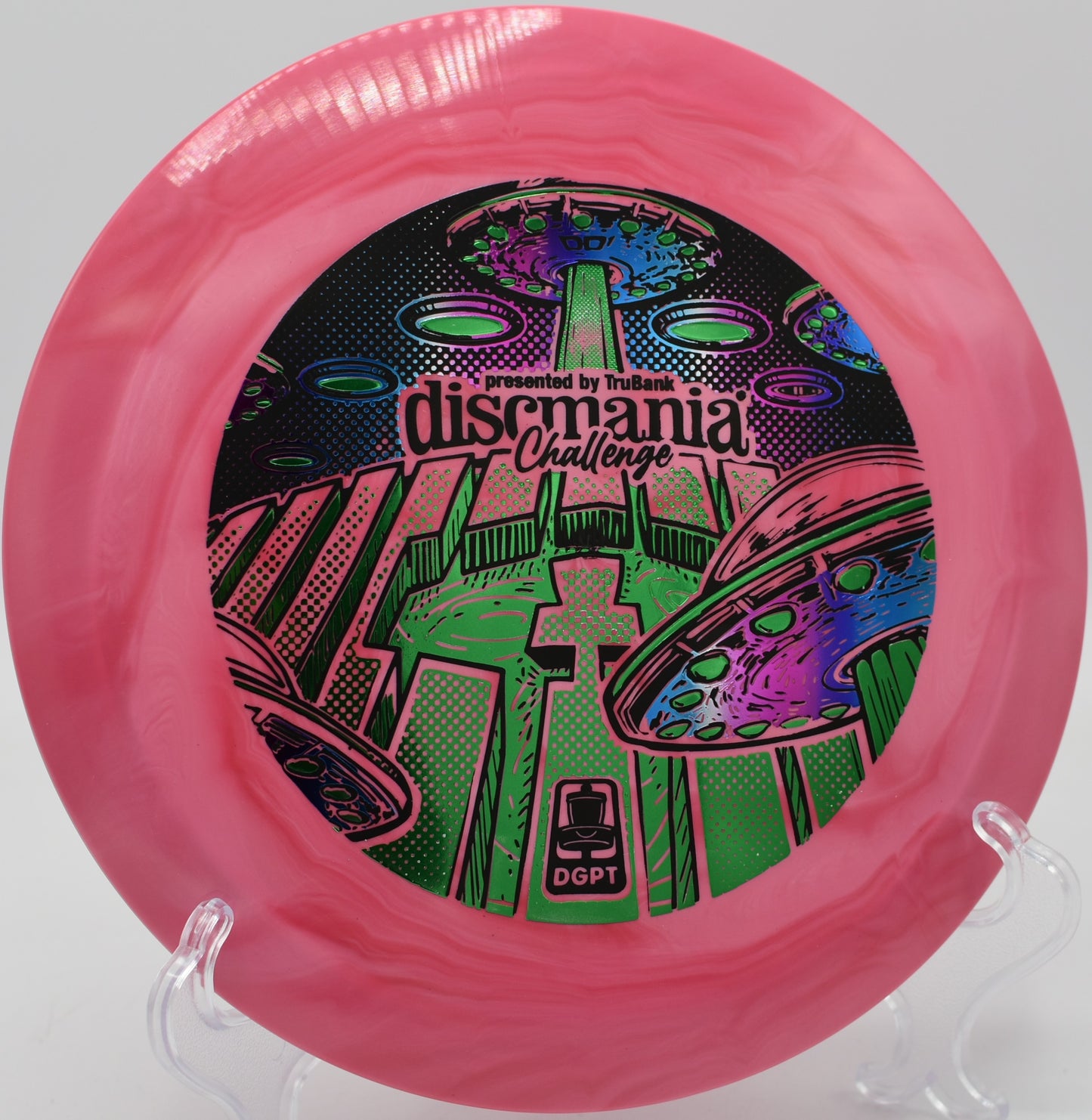 Swirl S-Line DD1 gliding on a turnover at East La Loma Disc Golf Course in Modesto, California.

