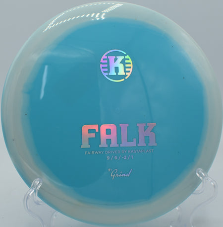 K1 Grind Falk carving a long turnover line at Flip City Disc Golf Park in Shelby, Michigan.

