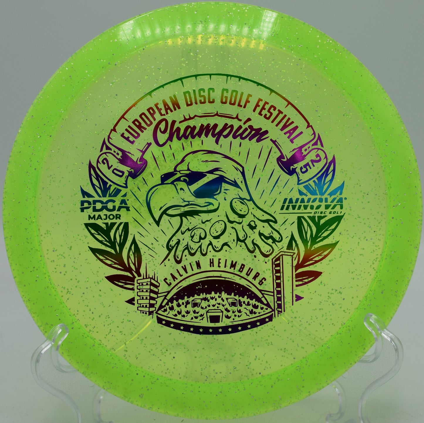 Champion Eagle Metal Flake flying straight with late fade at Harmony Bends in Columbia, Missouri


