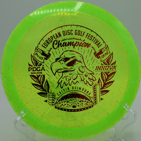 Eagle in Champion Metal Flake plastic gliding over fairway at Vista del Camino in Scottsdale, Arizona

