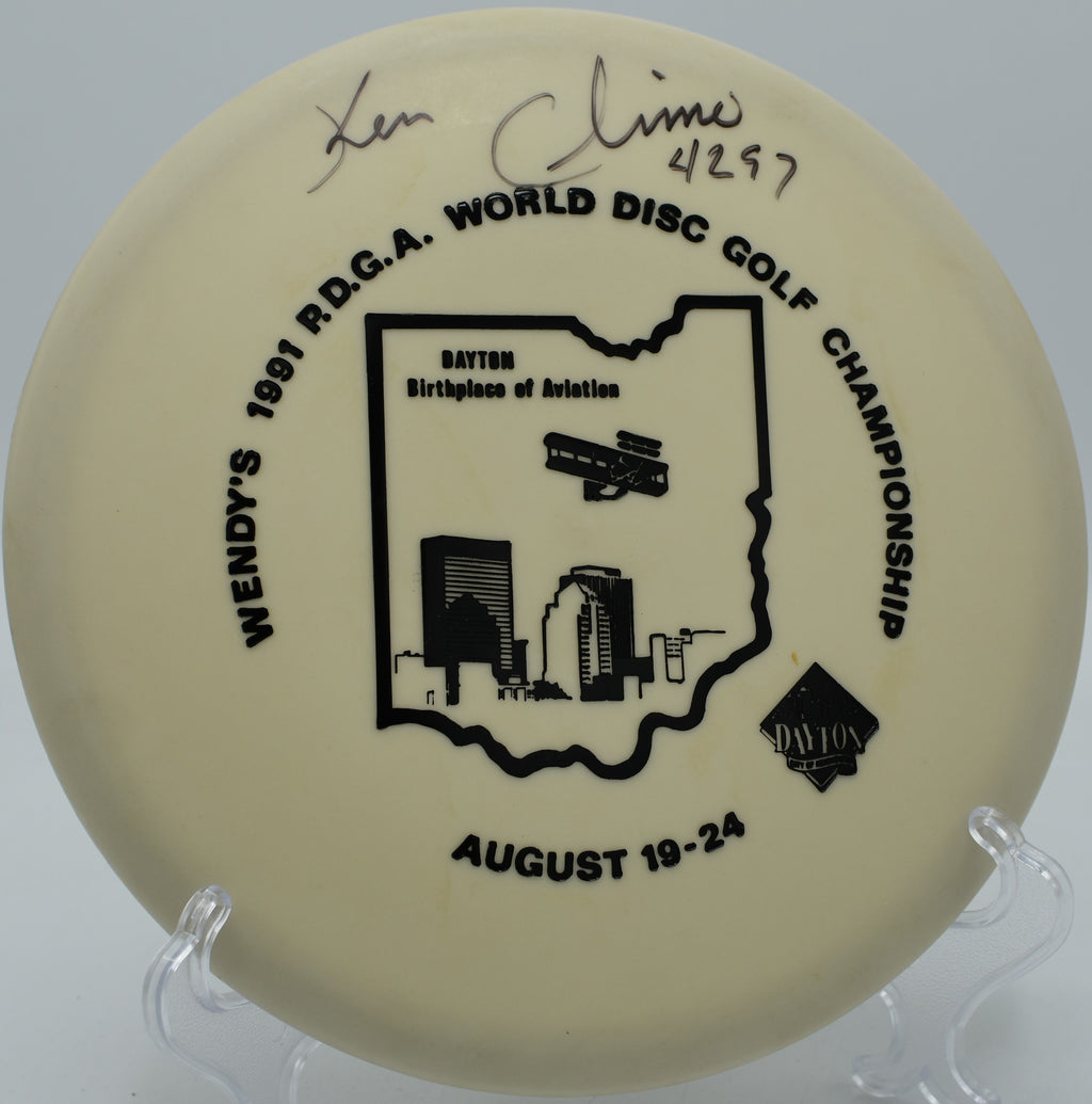 Glow DX Shark W/Pat#'s (1991 PDGA World Championship Signed by Ken Climo)