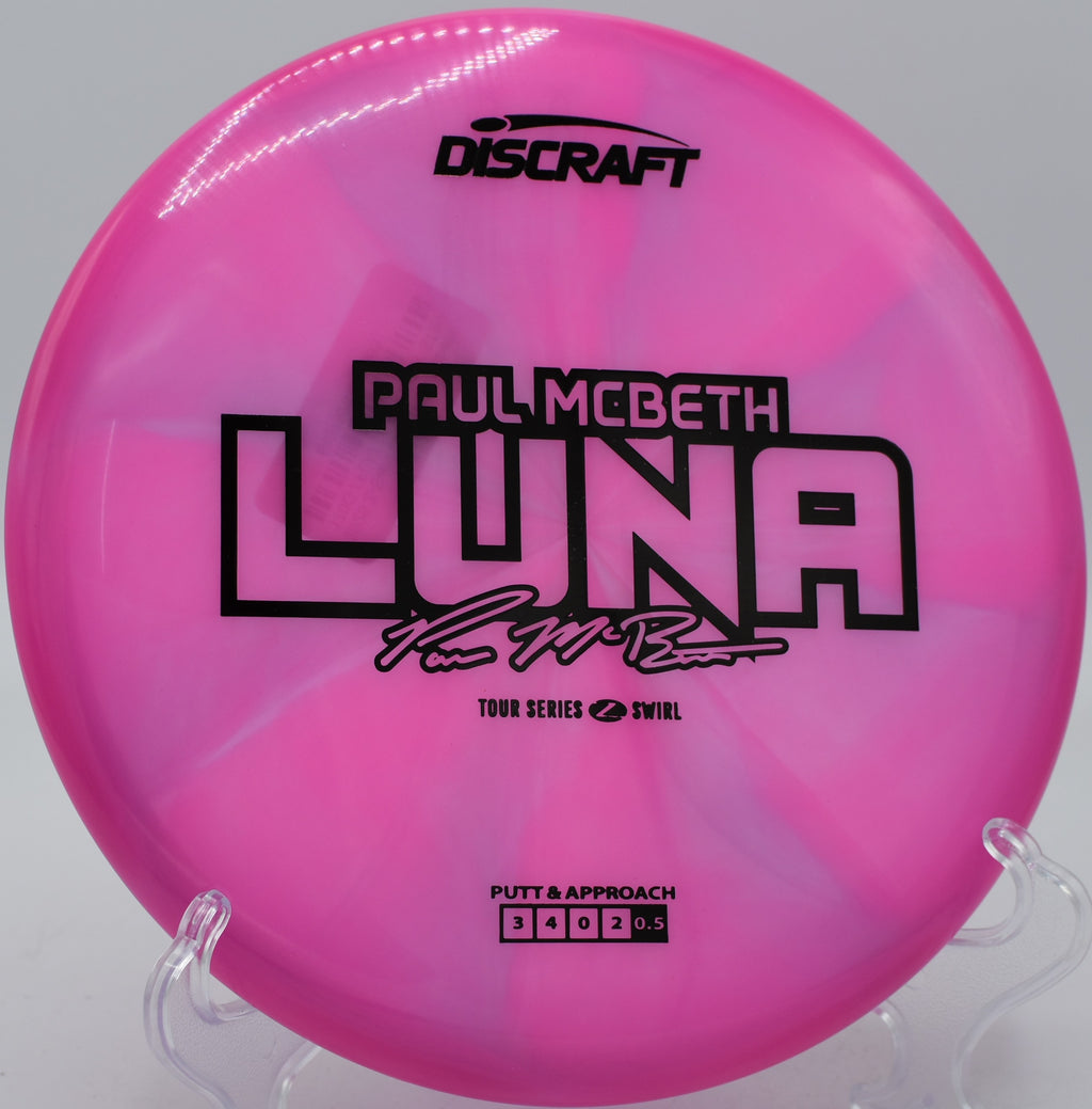 Z Swirl Luna flying laser-straight through a wooded fairway at Stafford Woods in New Jersey.

