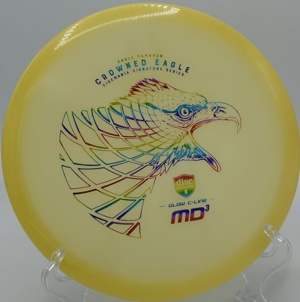 "Crowned Eagle Glow MD3, the perfect midrange for wooded courses, now in Minneapolis, MN."
