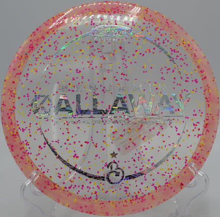 Discraft Confetti Buzzz flying clean line at Lake Arvesta Farms in South Haven, Michigan

