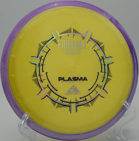 Plasma Fireball cutting through wind on a long flex line at Buckhorn Disc Golf Course in New Hill, North Carolina

