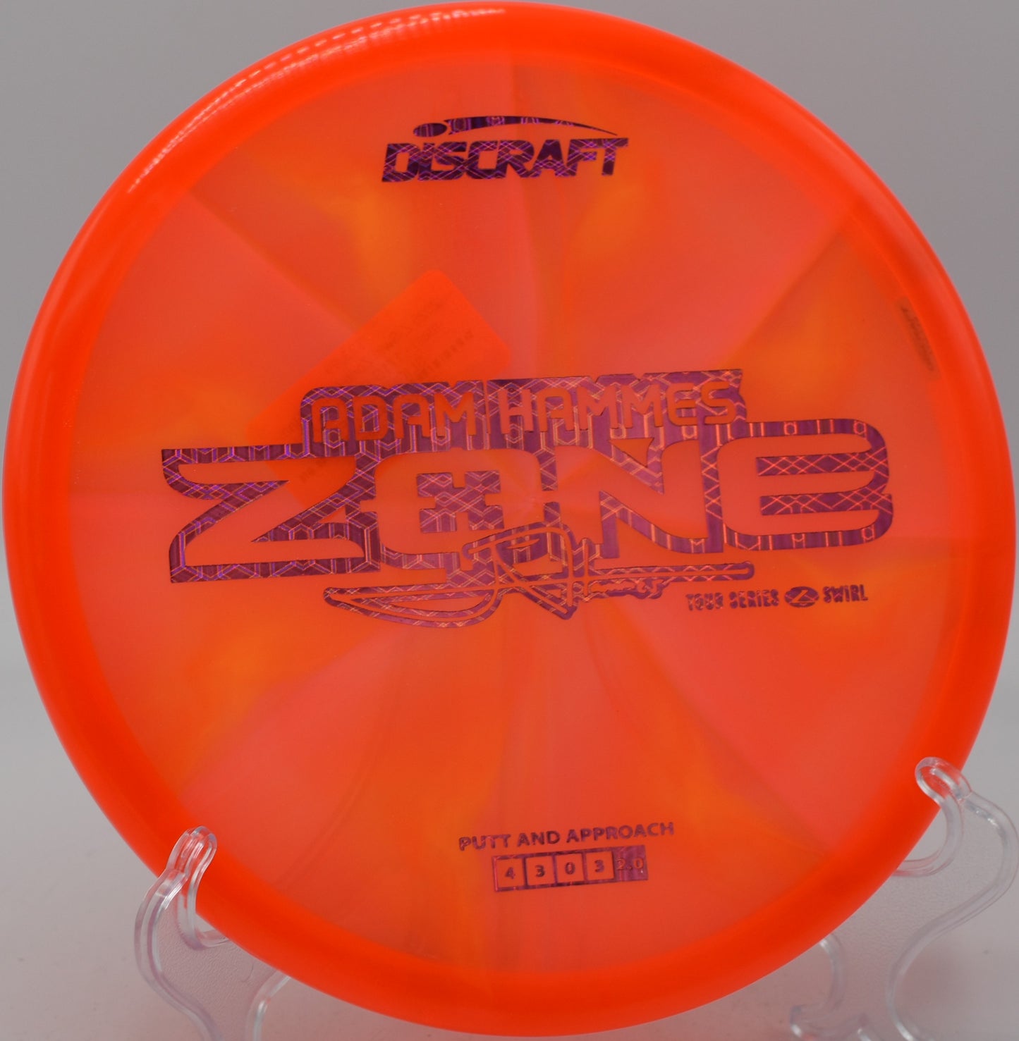 Zone in swirled Z plastic flying into headwind at The Hill at Disc Golf Heaven in Indiana.

