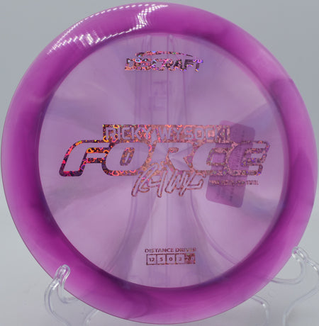Force in Z Swirl plastic mid-flight during a long-distance drive at Hornings Hideout in North Plains, Oregon.

