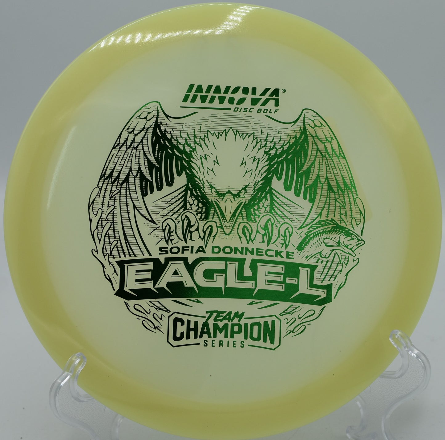 "Innova Glow Champion Eagle fairway driver for sale at Flexline Discs in Lakewood, WA."
