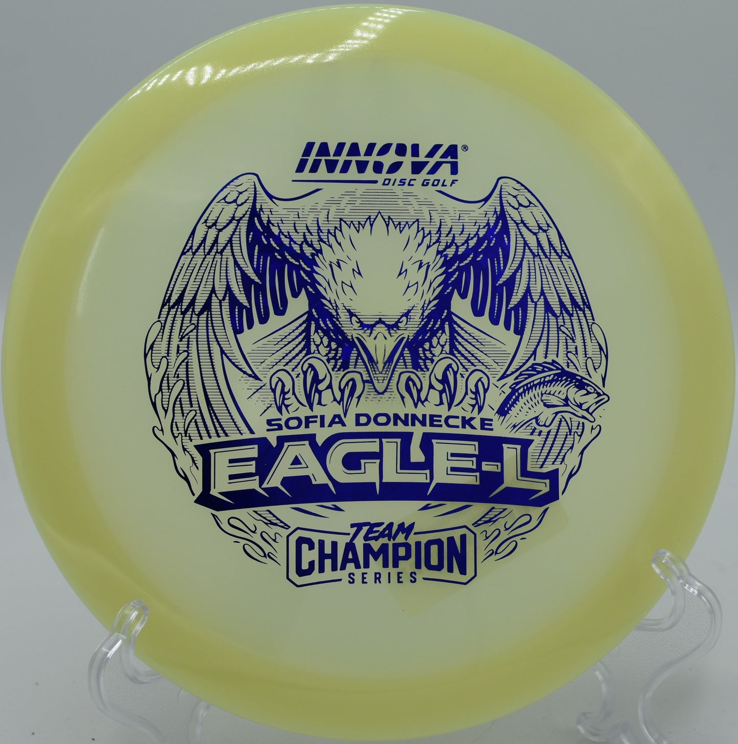 "Innova Glow Champion Eagle delivering reliable fade and control, shipped to Austin, TX."
