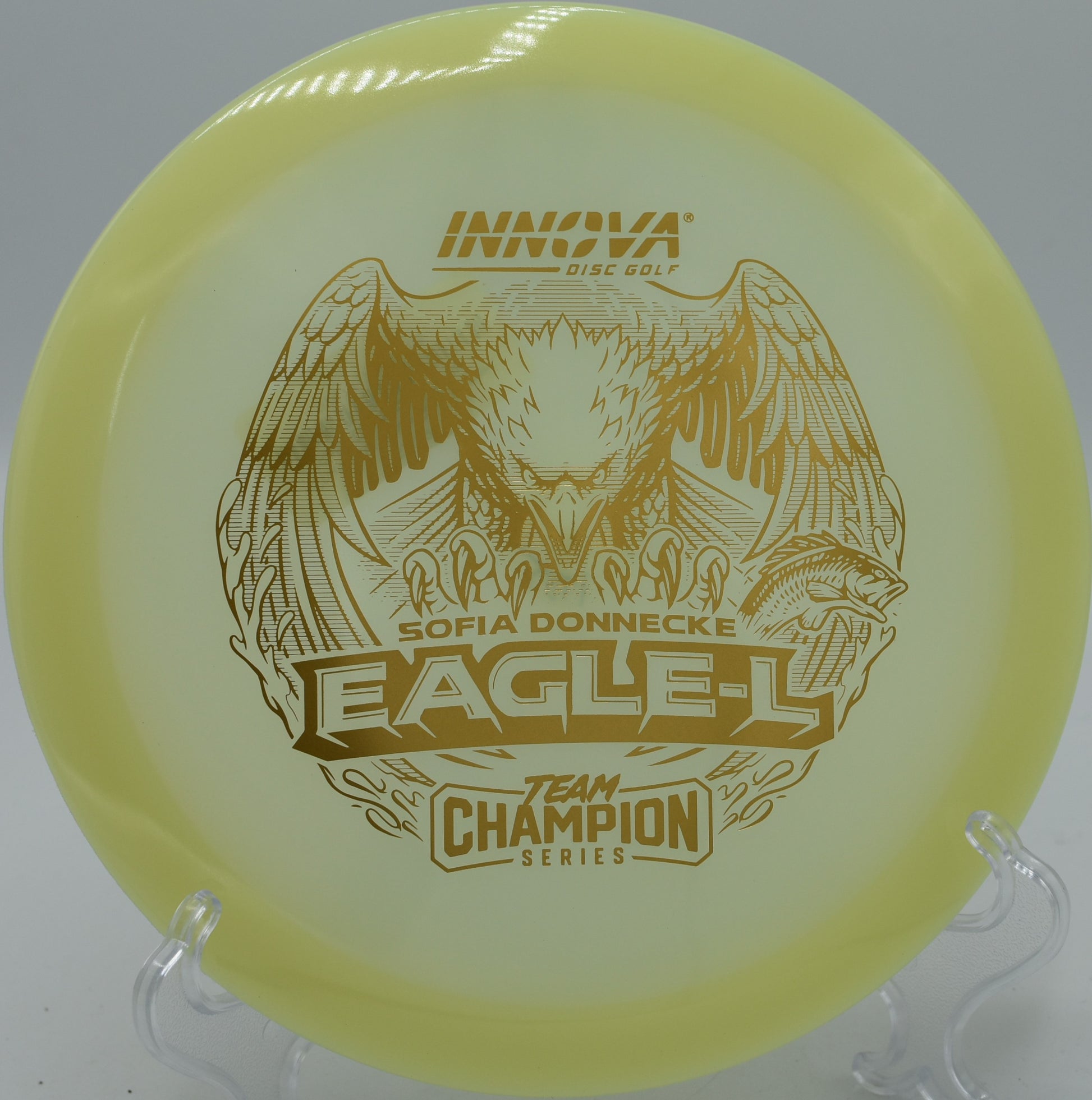 "Buy the Glow Champion Eagle from Flexline Discs, shipping nationwide, including Denver, CO."
