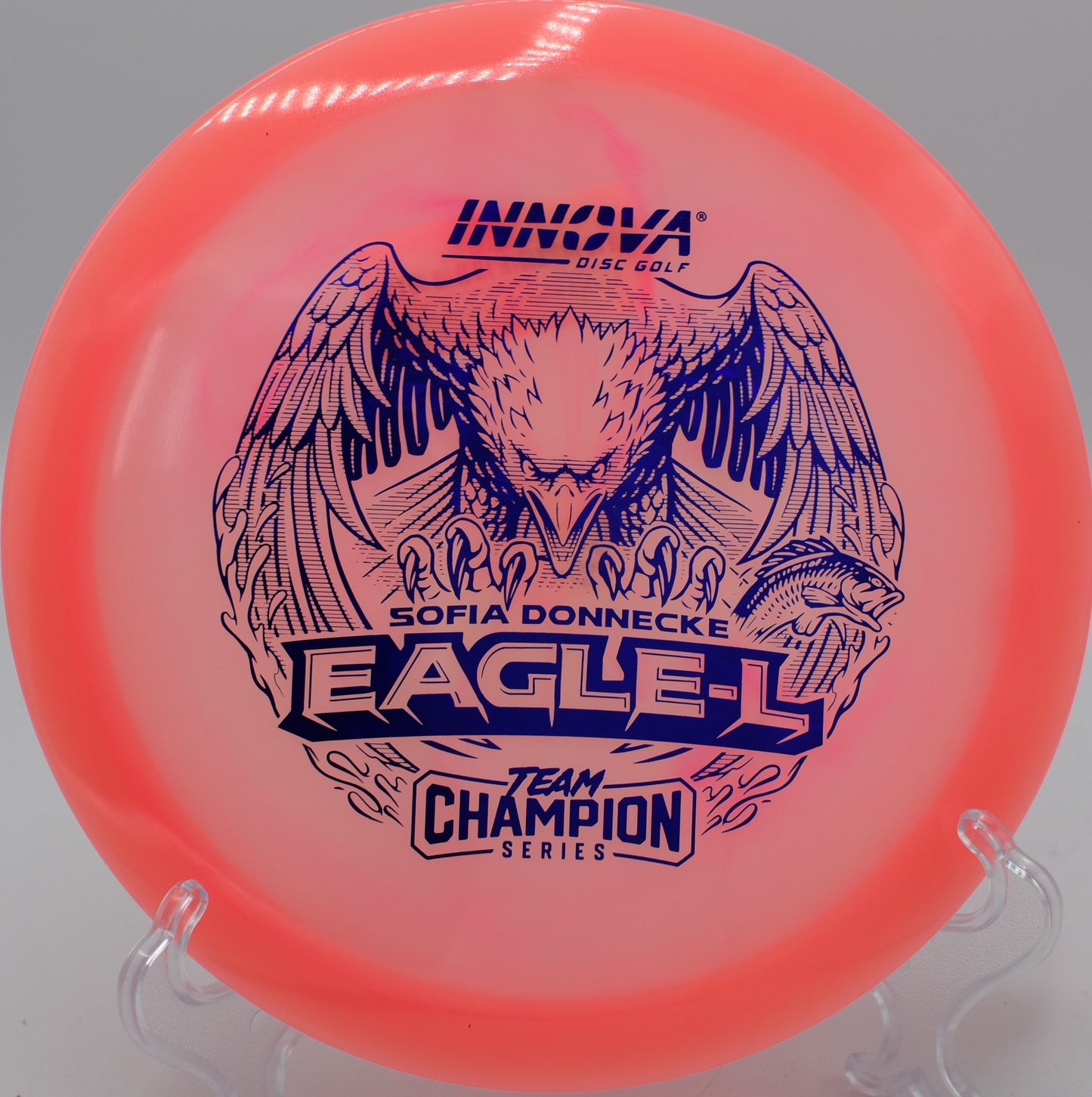 "Innova’s Glow Champion Eagle – the perfect fairway driver for controlled fades in Portland, OR."
