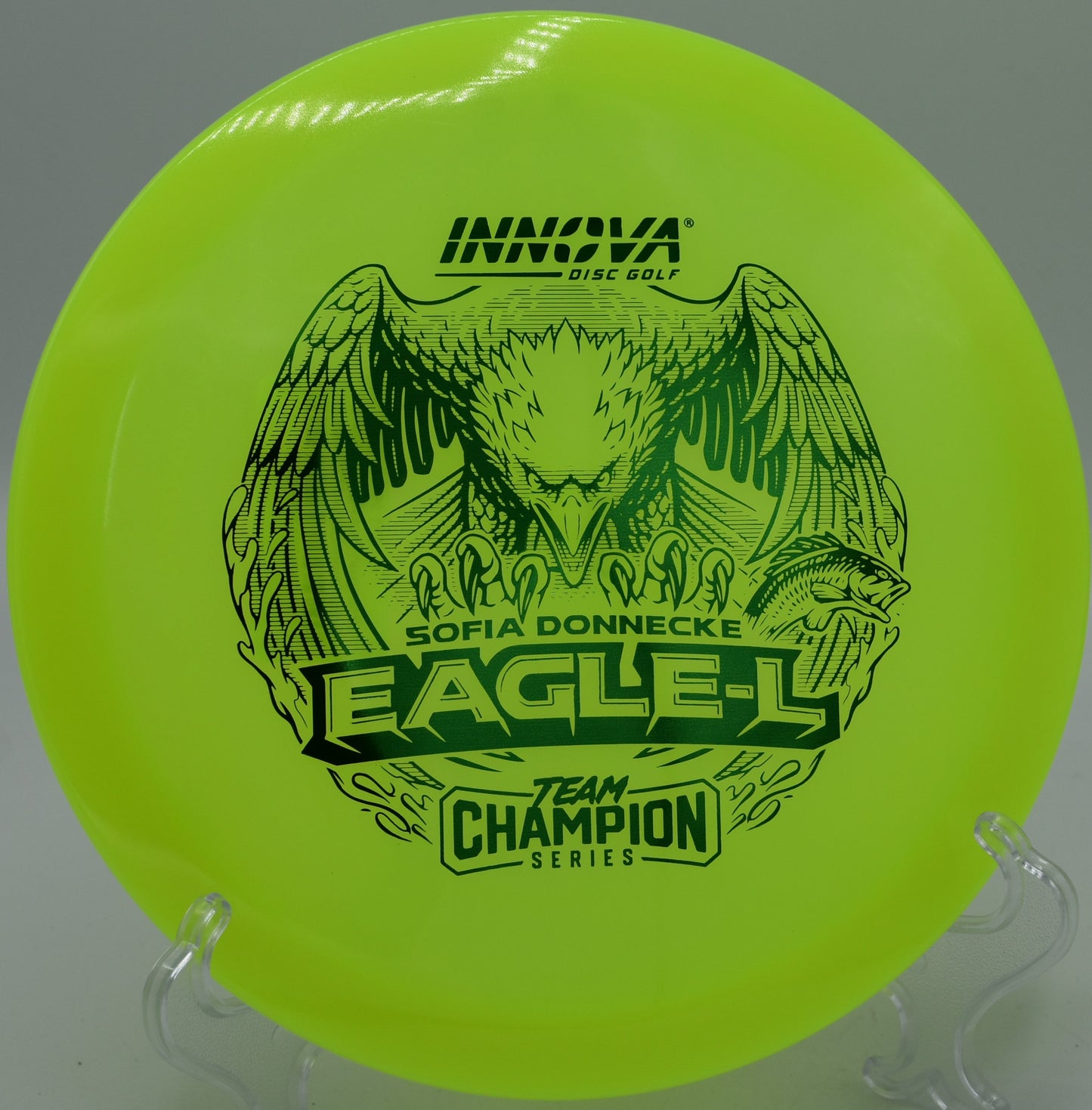 "Glow Champion Eagle, a top fairway driver for disc golfers, shipping to Columbus, OH."
