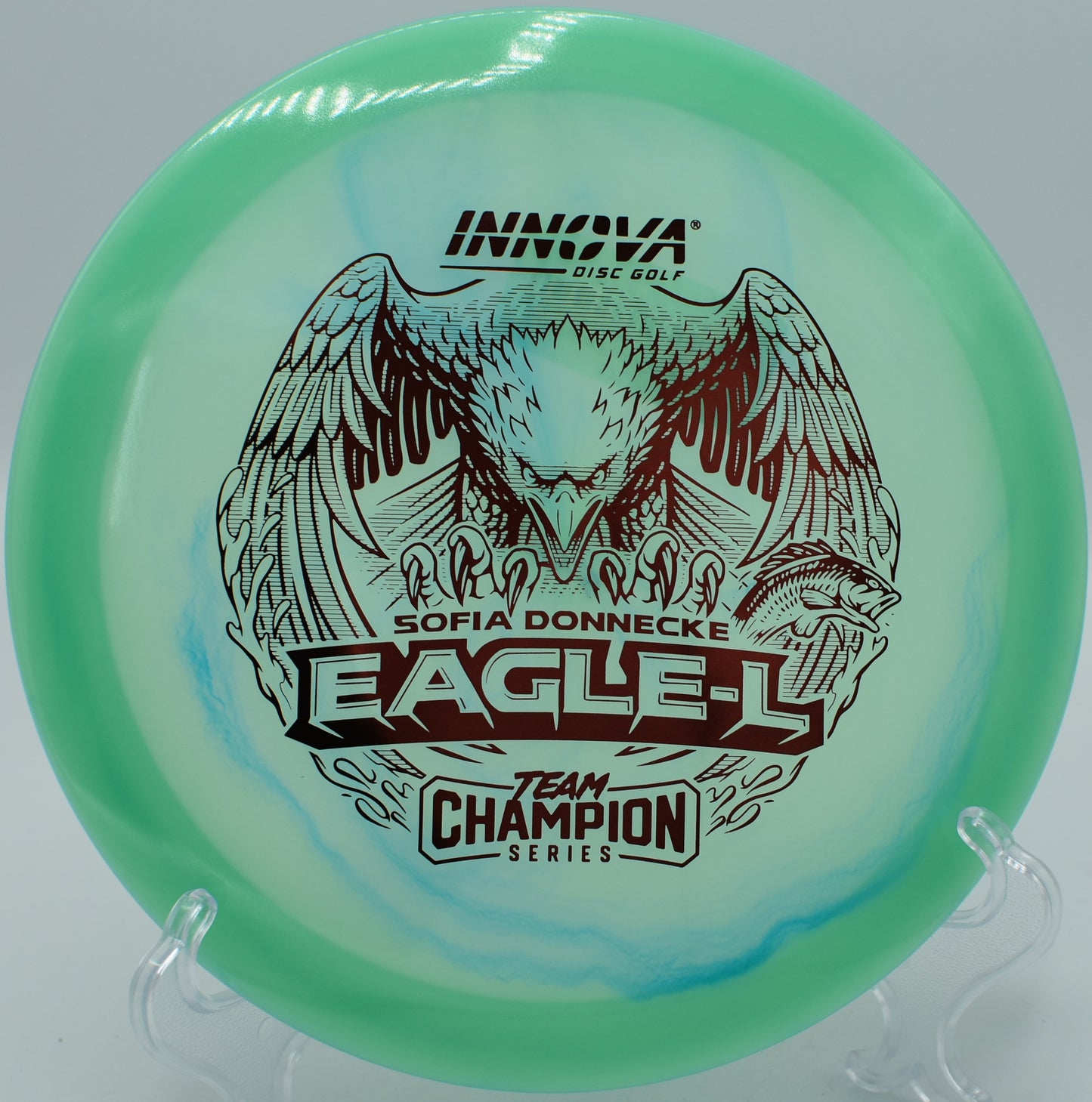 "Innova Glow Champion Eagle fairway driver, perfect for forehand shots in Salt Lake City, UT."
