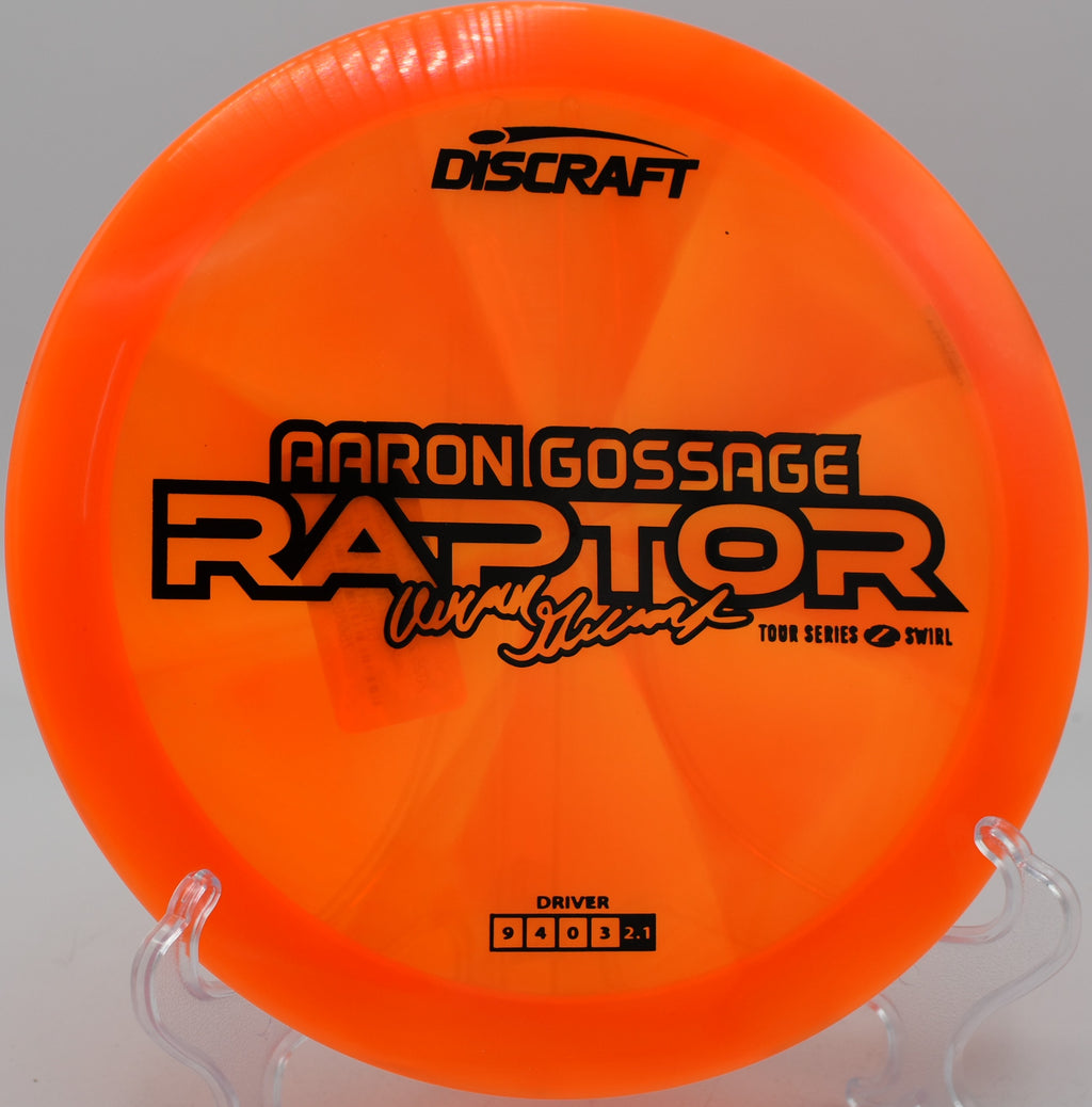 Close-up of a swirled Z Raptor showing clean stamp detail at Eagle Island DGC in Eagle, Idaho.

