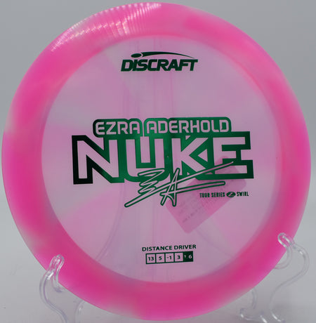 Z Swirl Nuke crushing a wide hyzer line at North Boundary Park in Cranberry Township, Pennsylvania.

