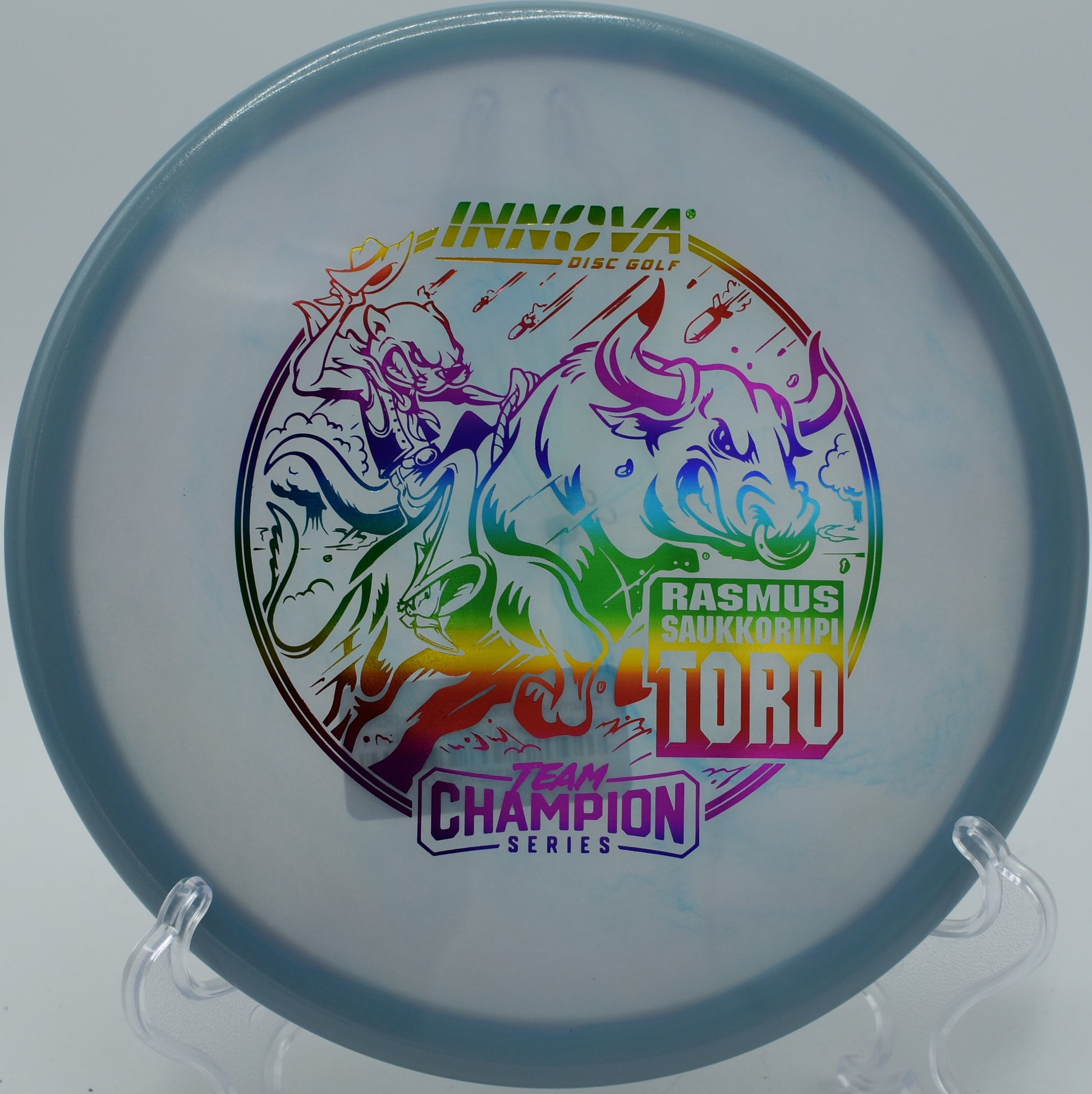 "Proto Glow Champion Toro, the ultimate overstable approach disc, now shipping to Indianapolis, IN."
