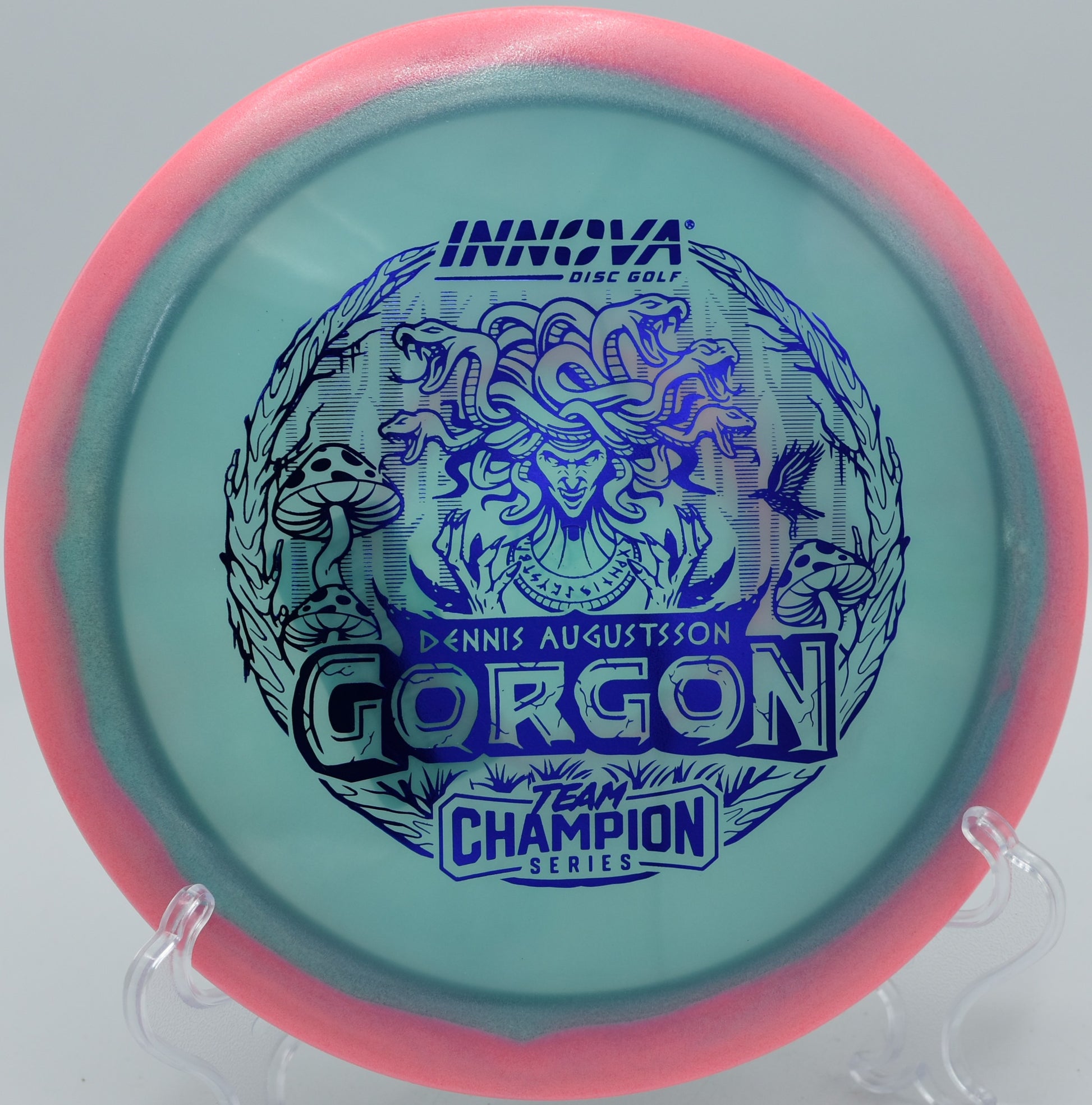 "Proto-Glow Champion Halo Gorgon by Innova, a precision fairway-distance hybrid, now shipping to Austin, TX."
