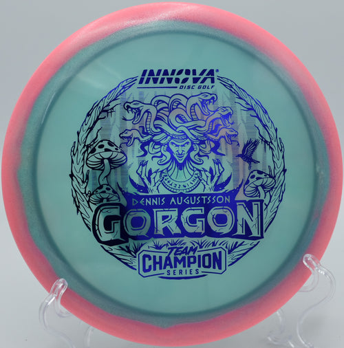 "Proto-Glow Champion Halo Gorgon by Innova, a precision fairway-distance hybrid, now shipping to Austin, TX."
