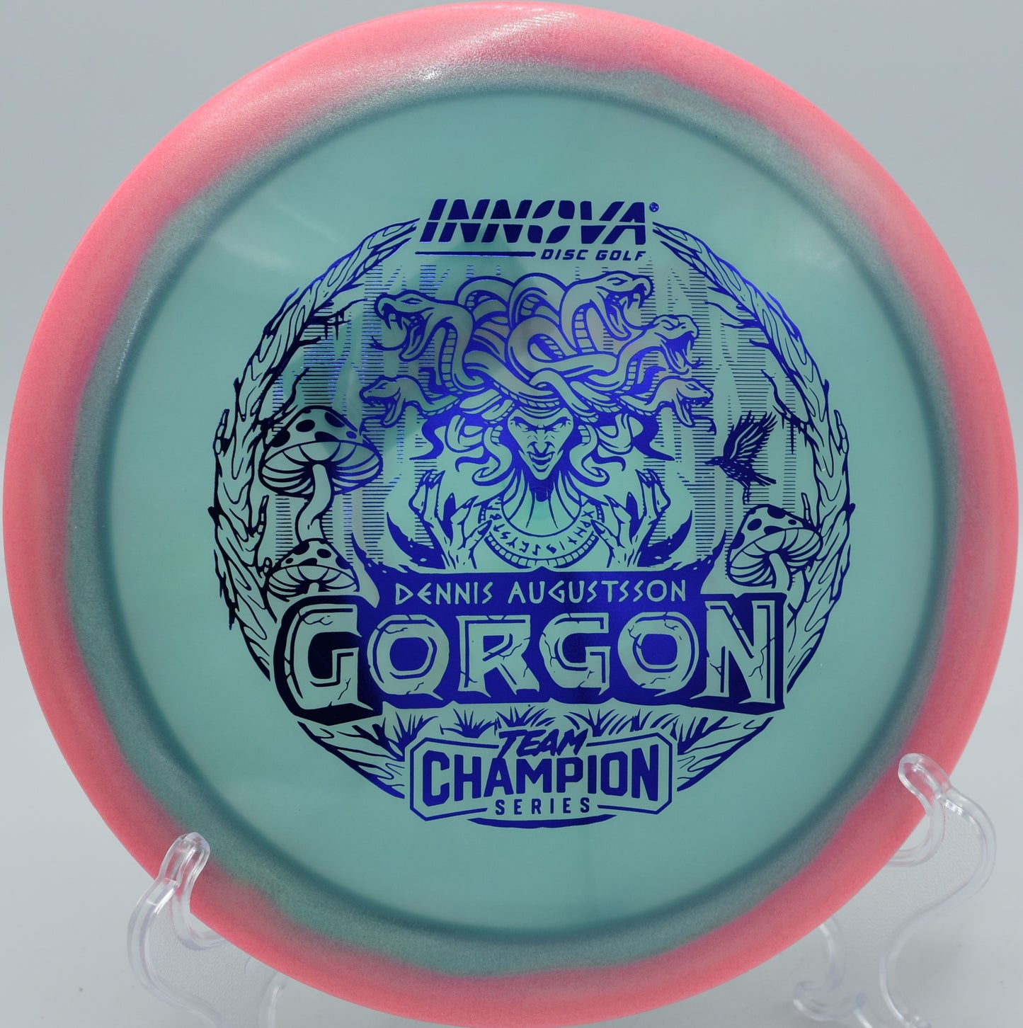 "Innova Proto-Glow Champion Halo Gorgon, a versatile distance driver, available for players in Phoenix, AZ."
